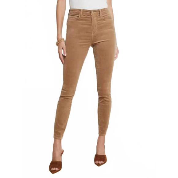 NEW L'AGENCE monique ultra high rise skinny jean in dark cappuccino - smooth vel